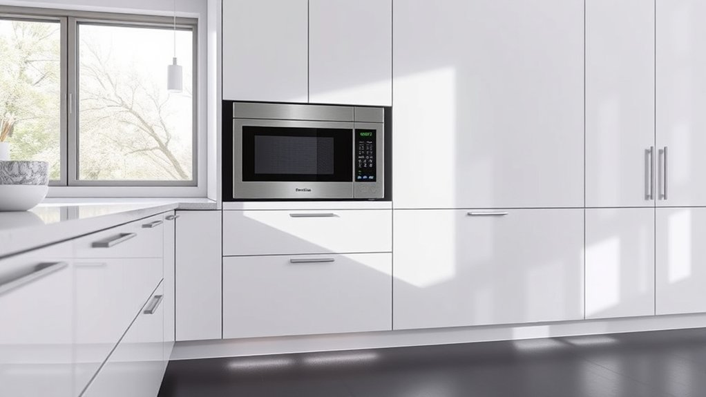 3 Best Built Microwave Cabinets for Modern Kitchens 7 accessible organized microwave storage