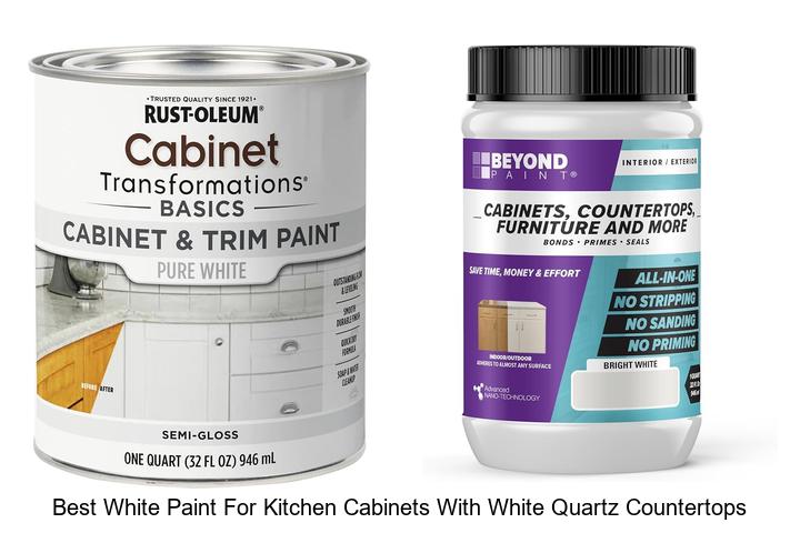 best white paint for kitchen cabinets with white quartz countertops