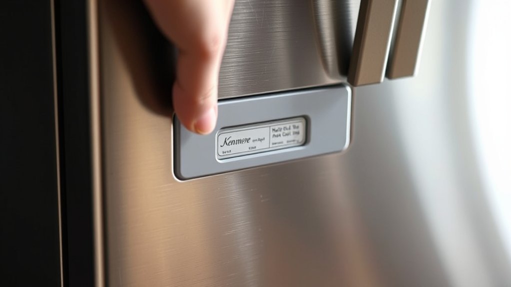How to Find Your Kenmore Refrigerator Serial Number in 3 Easy Steps 3 check rear and bottom labels