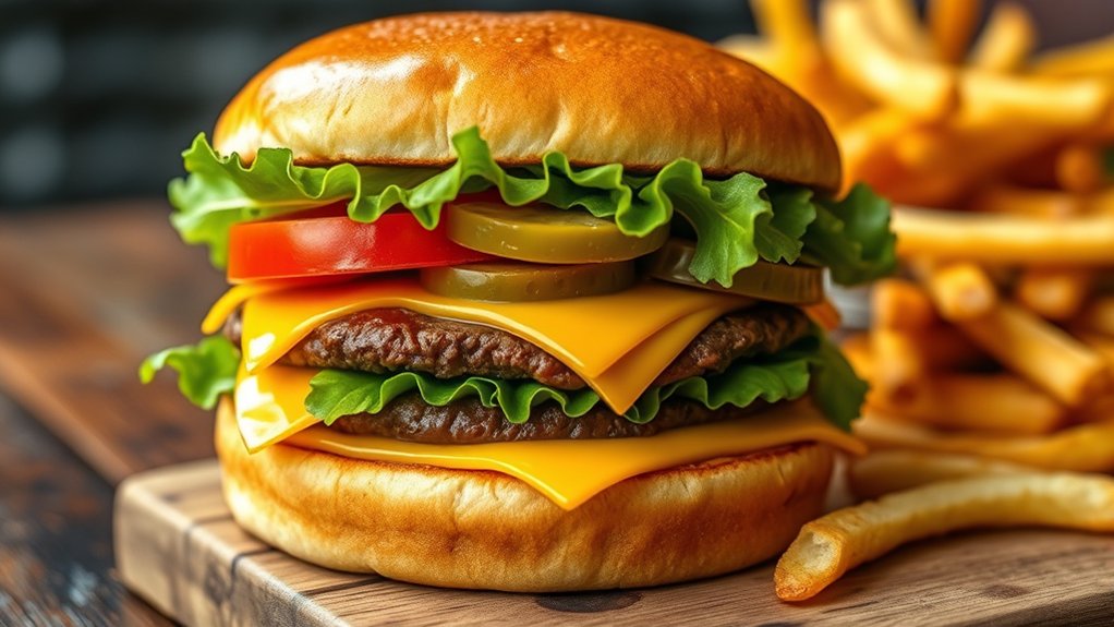 classic customizable double burger