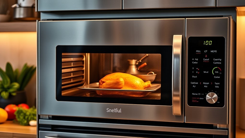combined cooking appliance features