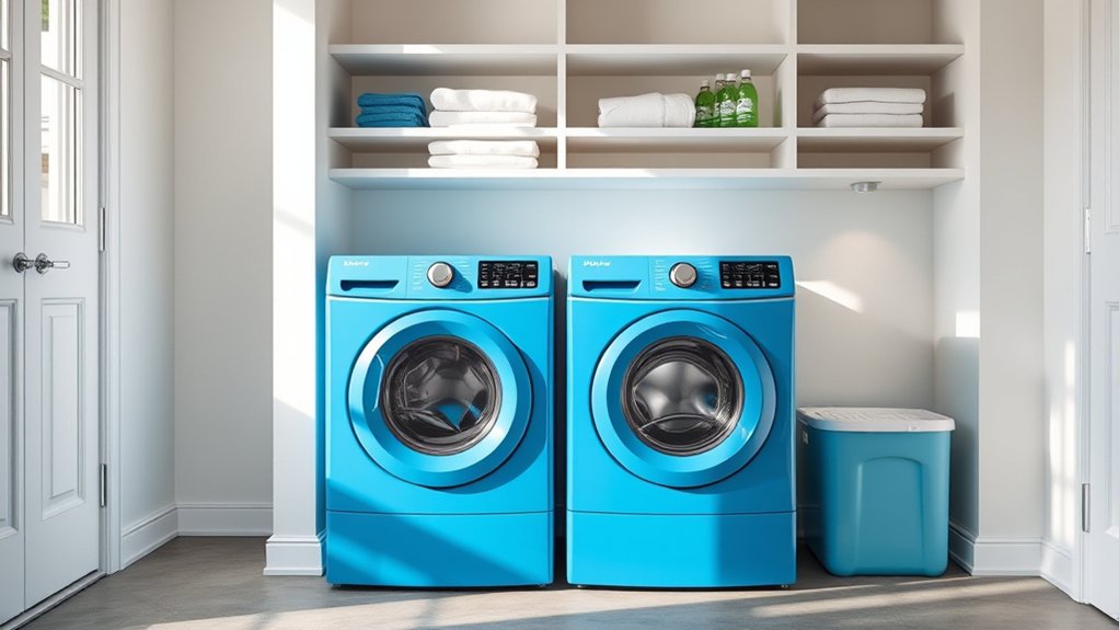 Top 5 Blue Washer and Dryer Sets for Modern Homes 4 compact efficient blue laundry set