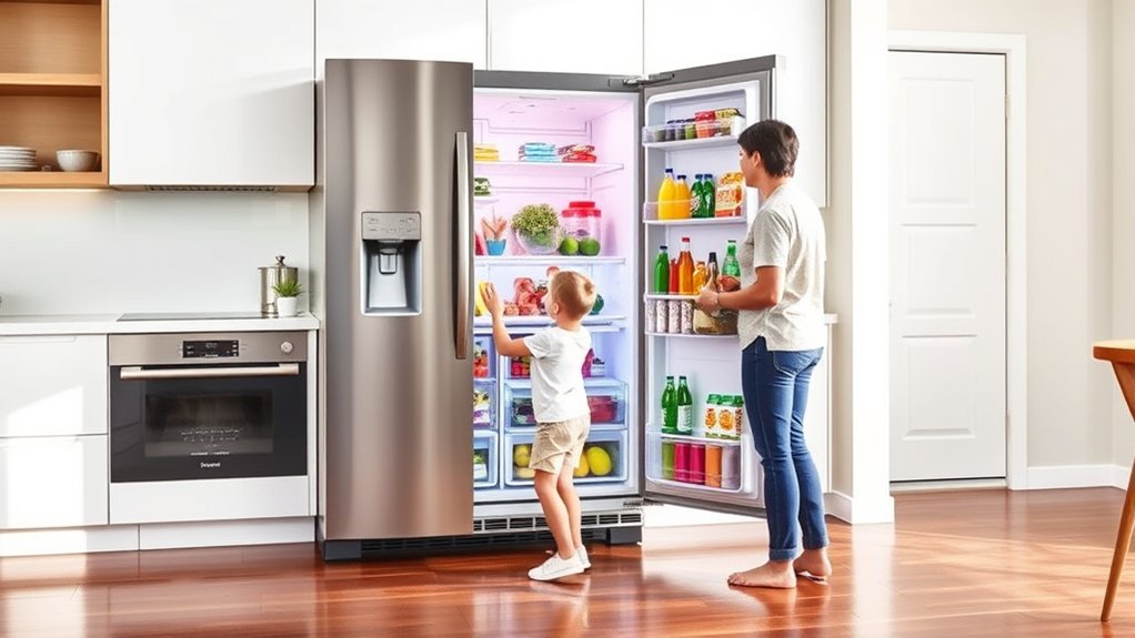 family friendly organized accessible refrigerator
