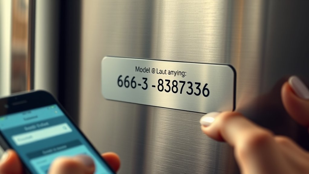 locate appliance identification numbers