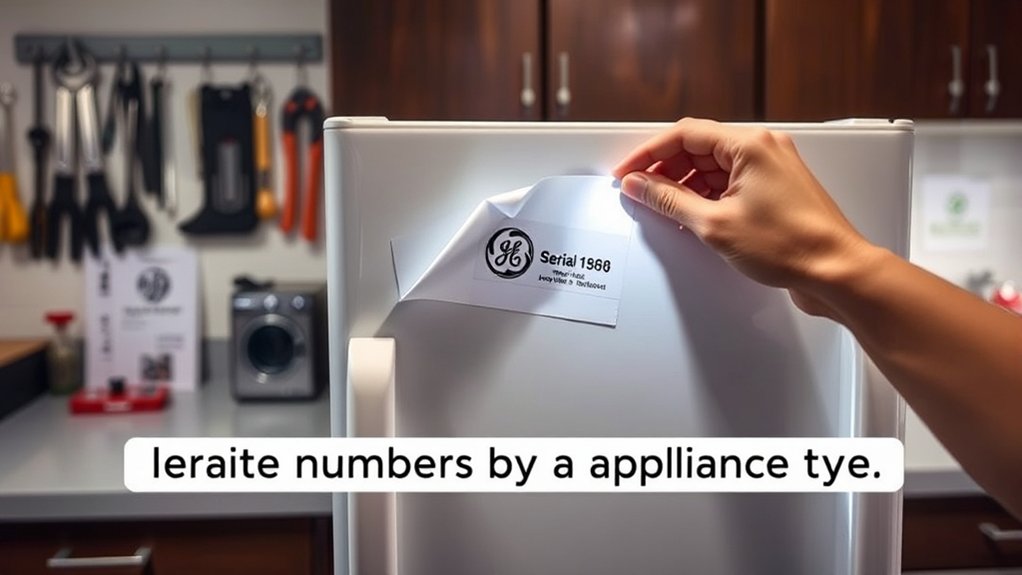 locate appliance rating labels