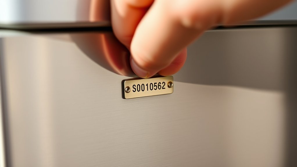 locate appliance serial labels