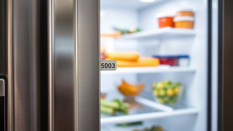 locating fridge serial number