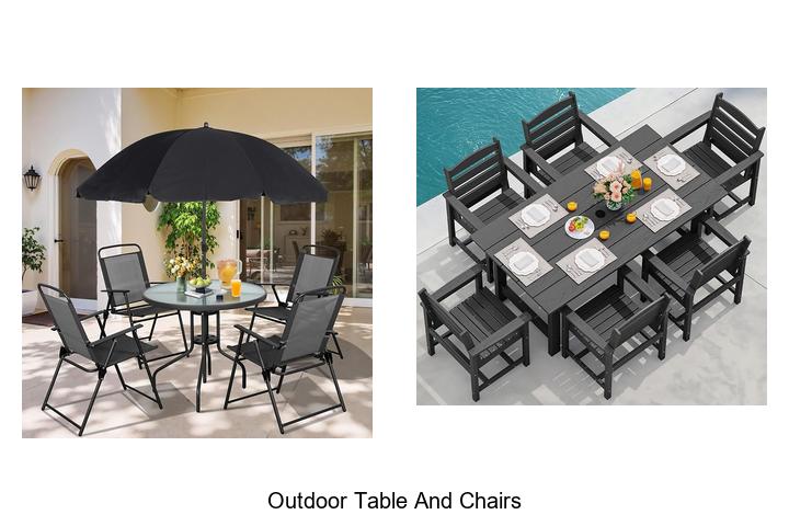 outdoor table and chairs