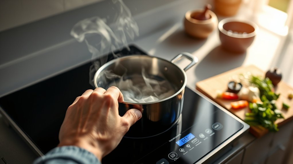 7 Simple Steps to Cook Using an Induction Cooker 4 preheat add adjust temperature
