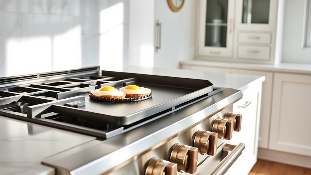 premium gas stove with griddle