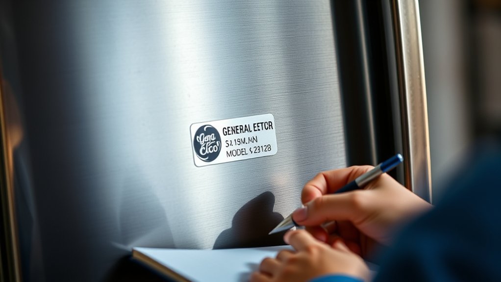record appliance identification details