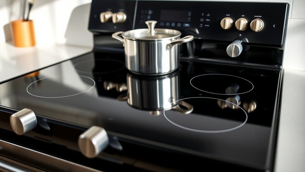 sleek easy to clean cooktop