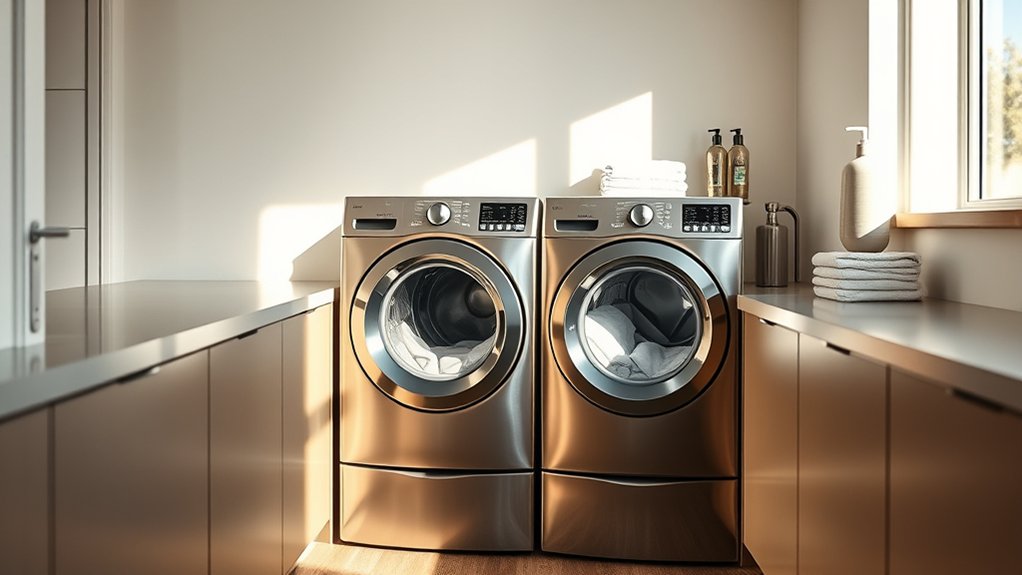 space saving efficient laundry set