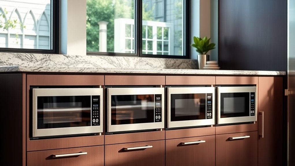 space saving user friendly microwave