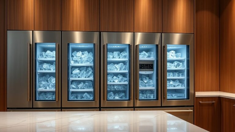 top built in ice fridges
